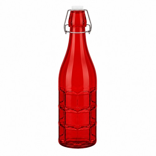 Bottiglia vetro rosso - bottiglia,