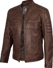 Giacca Uomo Cafe Racer Pelle