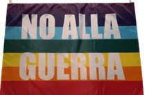  BANDIERA DELLA PACE CM 70 X 100 NO ALLA GUERRA CON LACCI PRODUZIONE ITALIANA