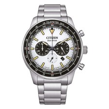 CITIZEN ECO-DRIVE AVIATOR CRONO OROLOGIO DA UOMO IN ACCIAIO CA4500-91A NUOVO