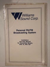 Williams Sound Corp Personal PA/FM Broadcasting System Manuale di servizio