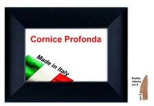 Cornice in legno Nera a Incasso,modello a Vela,per foto, stampe. Profondità cm 5