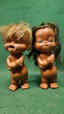 lotto 2pz ,BAMBOLE RUBBER DOLLS VINTAGE MADE IN KOREA JAPAN ANNI 60