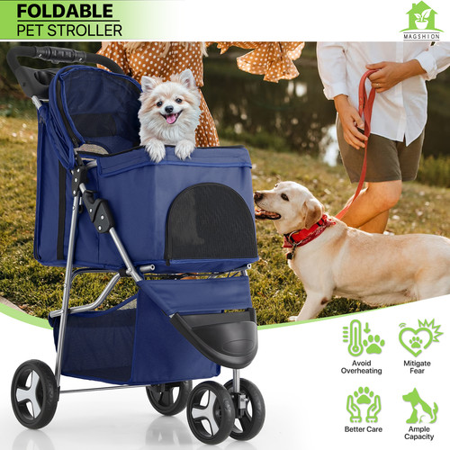Passeggino per cani pieghevole - per,