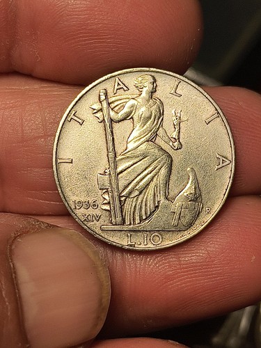 Lire 1936 moneta - lire,