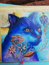 Gatto portafortuna, copia fotografica di quadro fatto a mano da me. 