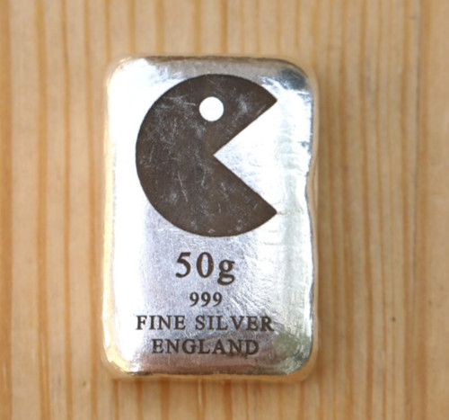 50g pacman silver - silver, cast