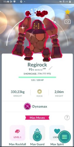 Shiny dynamax regirock - regirock, ✨