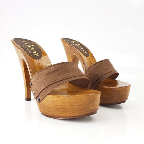 Zoccoli donna alti marrone - alti,