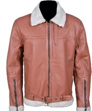 Giacca pilota in pelle marrone