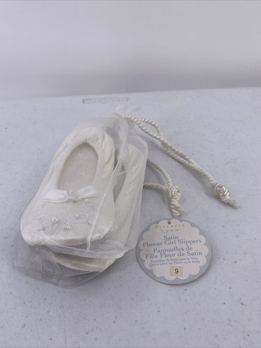 Pantofole bambina bianco raso