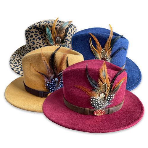 Cappello fedora blu nebuloso - cappello,
