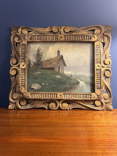 Paesaggio dipinto olio su - dipinto,