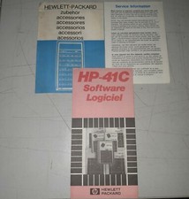 HP 41C CALCOLATRICE VINTAGE LISTA SOFTWARE LOGICIEL