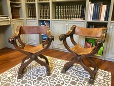 Coppia di sedie Savonarola