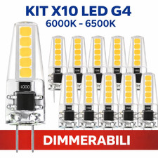 10X LAMPADINE LED G4 12V 6000K