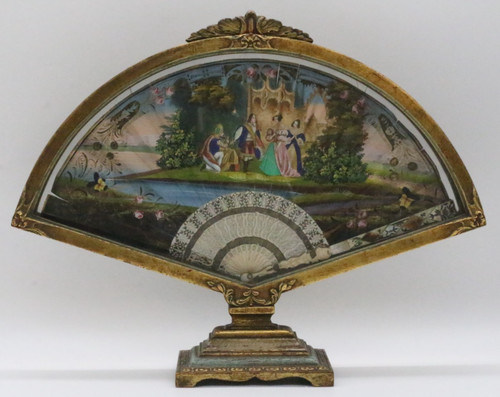 Antico ventilatore mano - antico, a