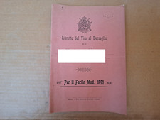 LIBRETTO DI TIRO AL BERSAGLIO FUCILE MODELLO 91  SAPRI - LECCO 1908