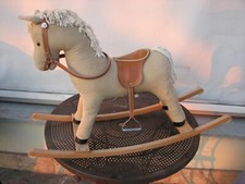 vintage anni '60s CAVALLO cavallino A DONDOLO con slitte IN LEGNO  modernariato