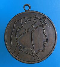 DANTE ALIGHIERI MEDAGLIA 1921 600° ANNIVERSARIO MORTE BRONZO MEDAGLIE SPL