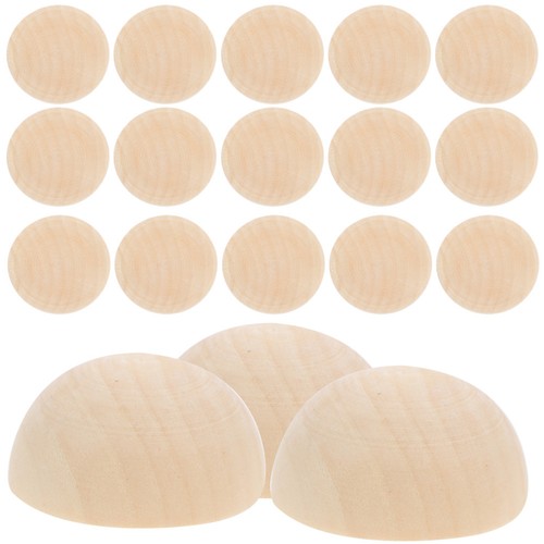 100 pcs mezze sfere - 100, legno