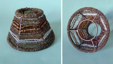 Piccolo PARALUME struttura metallo per abat-jour  - Perline