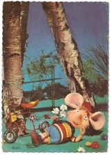 Topo Gigio con bicicletta giocattolo - tv televisione pupazzp giocattolo
