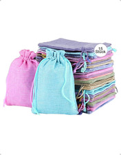 15 Sacchettini Di Juta Lino