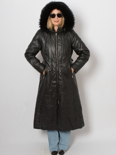 Cappotto lungo pelle - , cappuccio