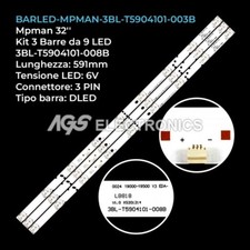 KIT 3 BARRE STRIP LED TV MPMAN