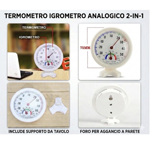 Termometro igrometro analogico - termometro,