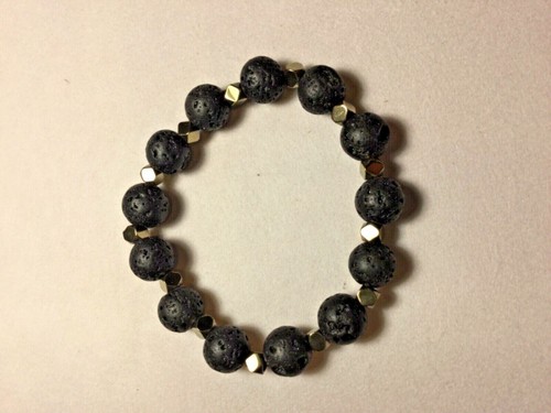 Bracciale lava vulcanica - in,