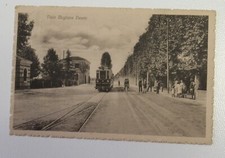 1916+cartolina MOGLIANO VENETO+VIALE MOGlIANO VENETO+TRAM+BICICL+viaggiata-i430