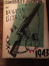 FASCISMO, ALMANACCO FASCISTA POPOLO D’ITALIA 1943