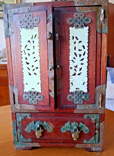 Antico cofanetto cinese porta - cofanetto,