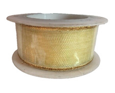 Nastro pacchi beige oro fiori