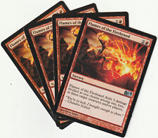 ✪ 4 MAGIA The Gathering FLAMES OF THE FIREBRAND Stregoneria Rossa PLAYSET M14/EN NM/EX