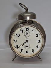 Sveglia meccanica INSA Yugoslavia vintage in metallo funzionante anni ’70