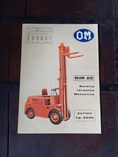OM BIM25 CARRELLO ELEVATORE BENZINA IDRAULICO MECCANICO pubblicitario 1966
