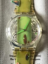 Orologio da polso SWATCH Gent PIQUANT (GK267)-NUOVO/NOS-Rosa spina dorsale-cactus-verde-L@@K!