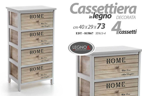 Cassettiera slim salvaspazio - cassettiera,