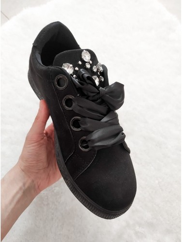 Scarpette nere sneakers donna - nere,
