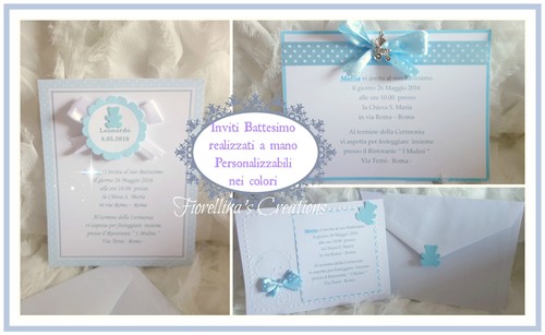 Invito battesimo con stampa e - battesimo-,