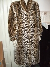 CAPPOTTO PELLICCIA ECO SINTETICA ECOLOGICA FAUX FUR MACULATA ANIMALIER LEO 50/52