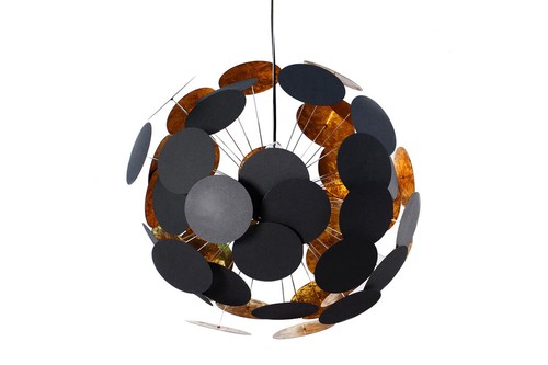 Lampada metallo nero - , oro