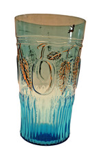 Blu Vintage Pressato Vetro