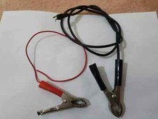 2x CAVI PINZE COCCODRILLO ALIMENTATORE MORSETTO INVERTER BATTERIA TEST ELETTRICO