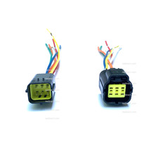 6" ASSEMBLED WATERPROOF 6 PIN ELECTRICAL 1.8MM AWG WIRE CONNECTOR PLUG