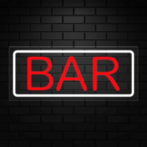 Insegna neon bar - bar, per