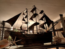 veliero in rame fatto a mano siciliano dimensioni 125 x85, bellissimosioni 